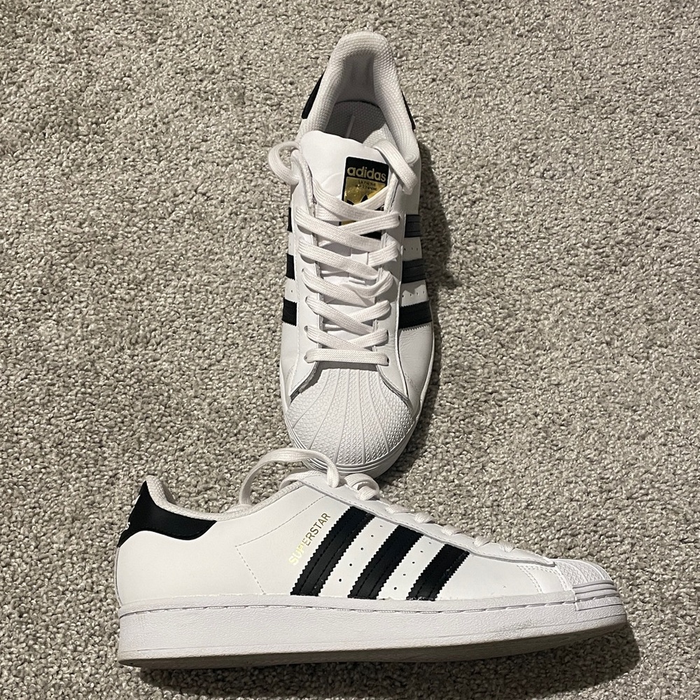Adidas Superstar White with Black Stripes